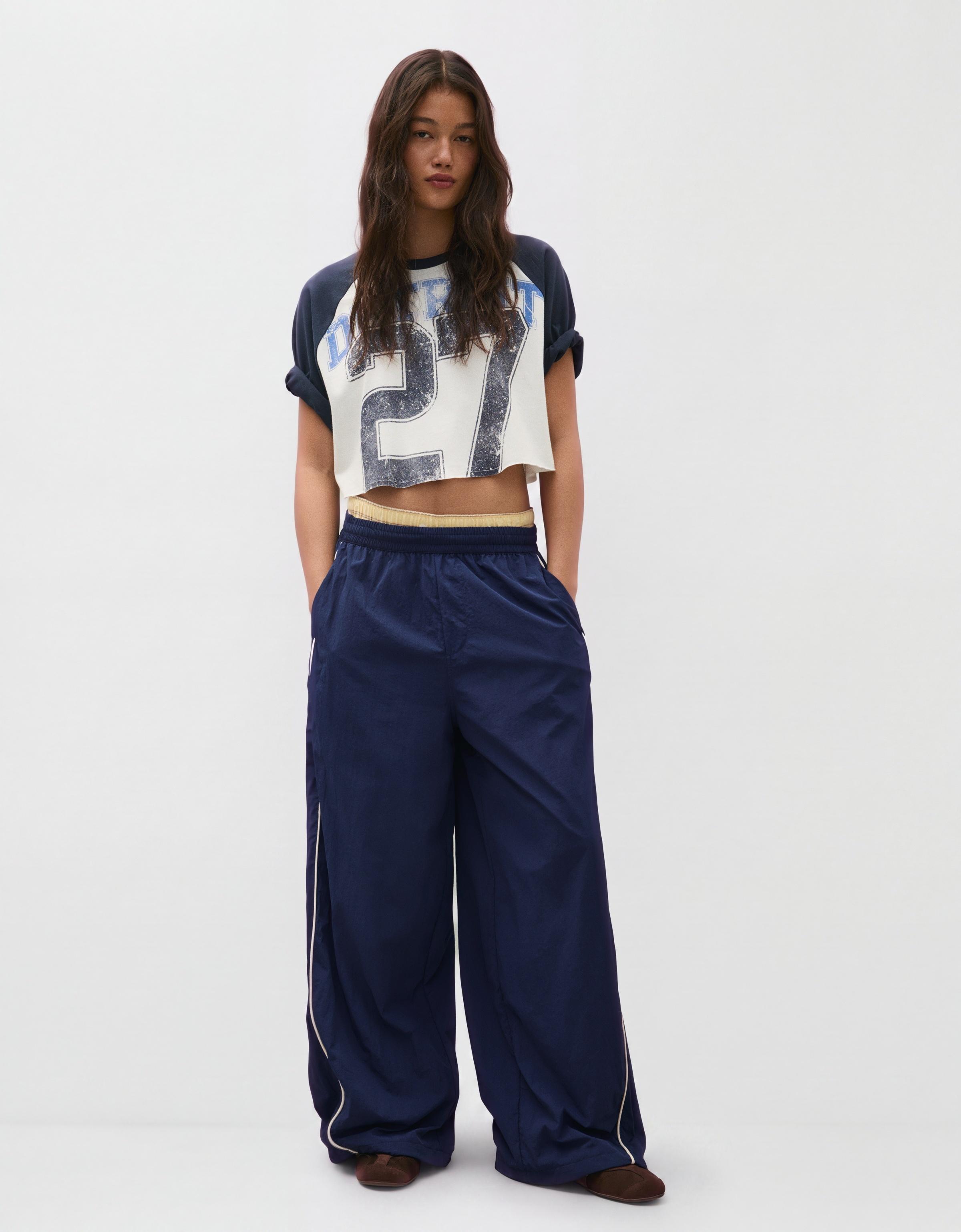 Technical parachute trousers — Navy
