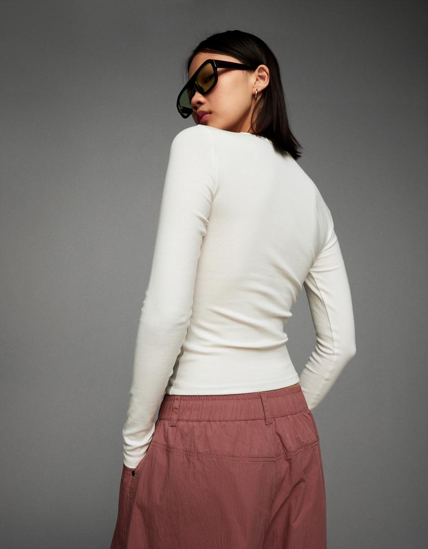 Long sleeve top-Off white