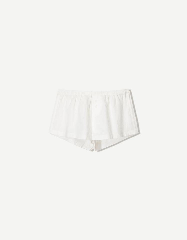 Mini shorts with buttons