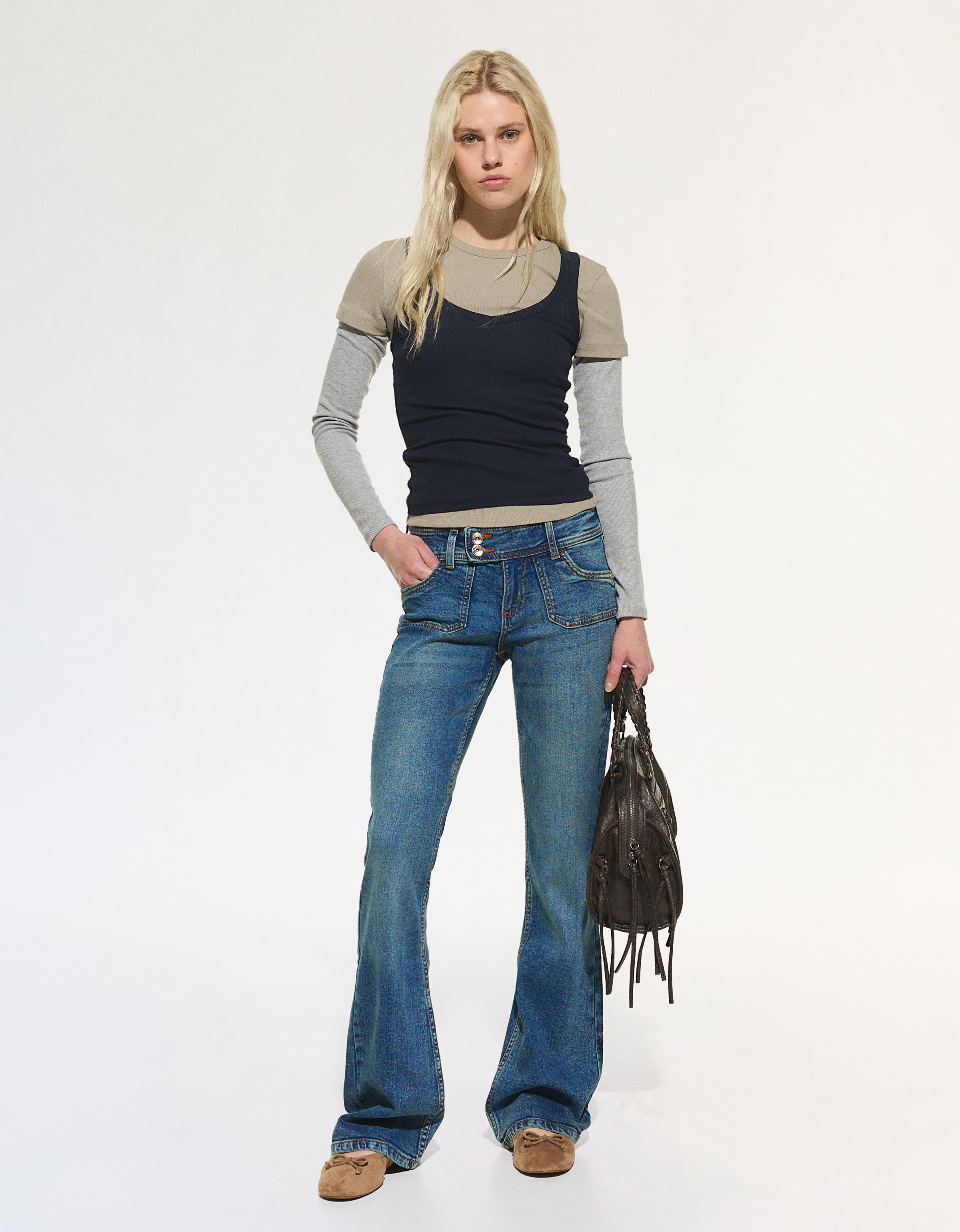 Bootcut düşük bel jean - Görsel 79