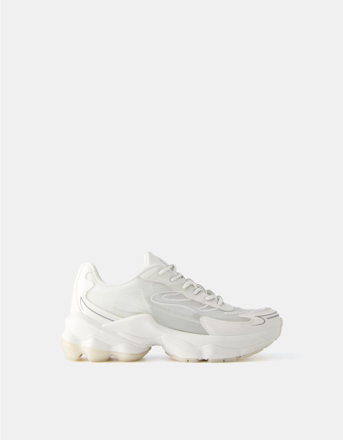 Contrast trainers with transparent mesh