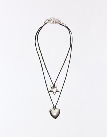 Cord necklace with pendant pack — Silver 3