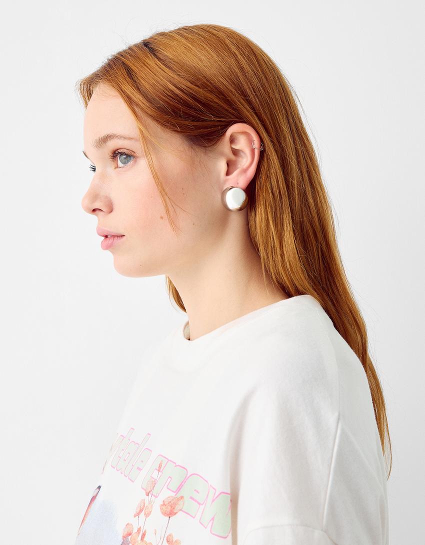 طقم من 2 أقراط سيجنتشر إيديشن-فضي-3