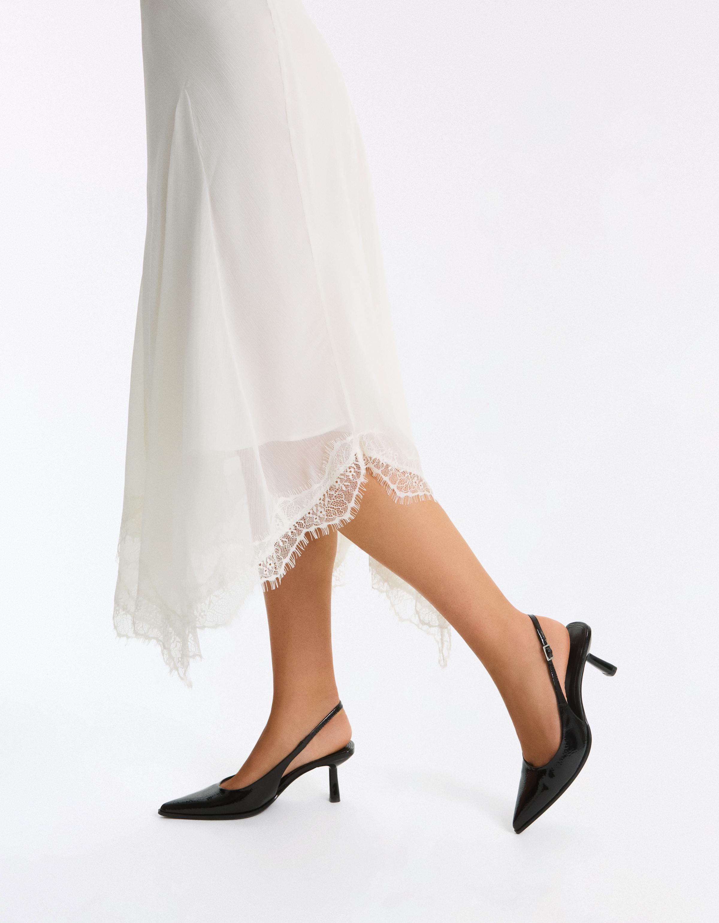 Backless kitten-heel shoes — BLACK