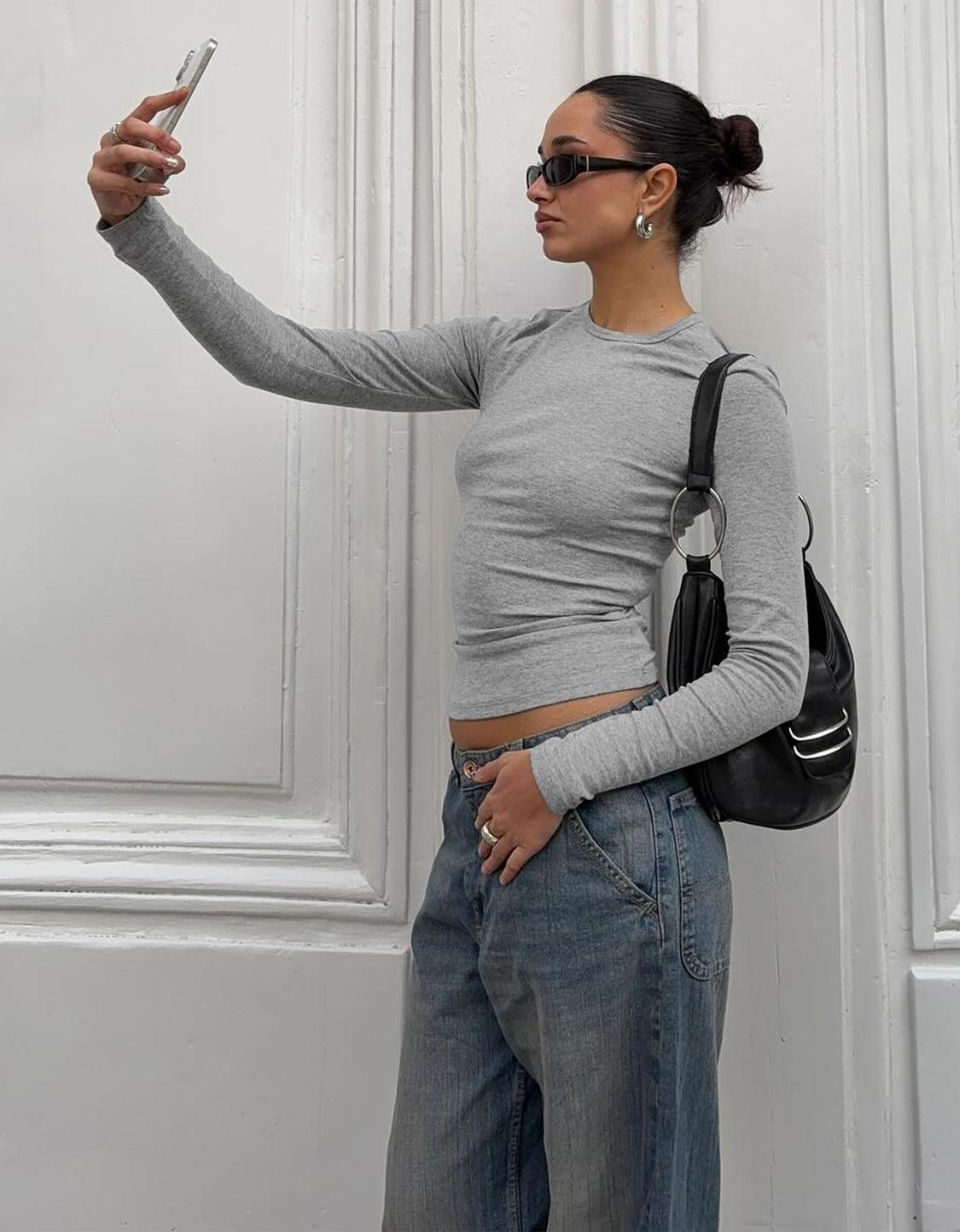 T-shirt lange mouw wit Nancy | Miss Etam Damesmode T-shirt lange mouw wit Nancy | Miss Etam Damesmode