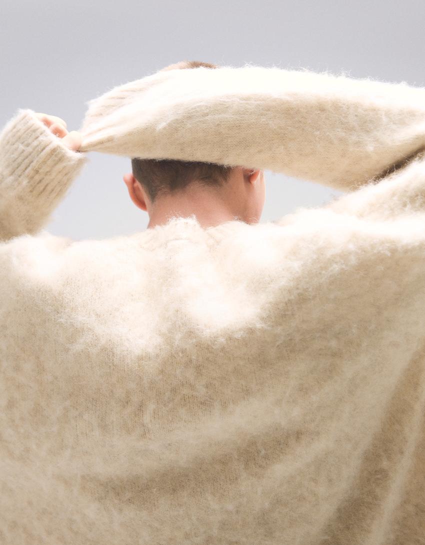 Džemper veštačko krzno-Bež