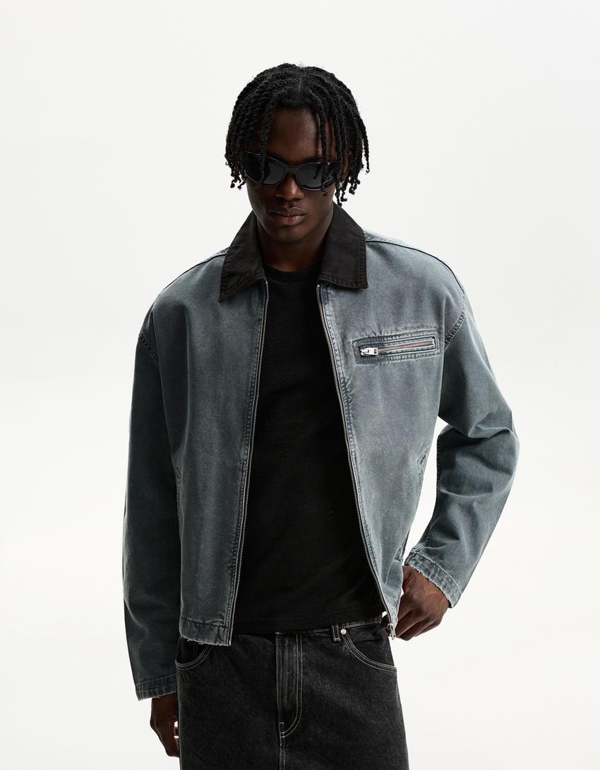 Capucha Chaqueta Tejana Hombre Bershka Chaqueta Vaquera Bershka