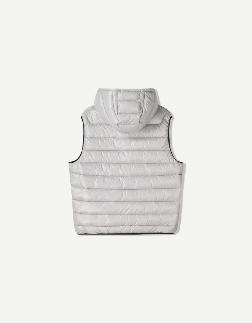 Chaleco acolchado ligero-Gris-5