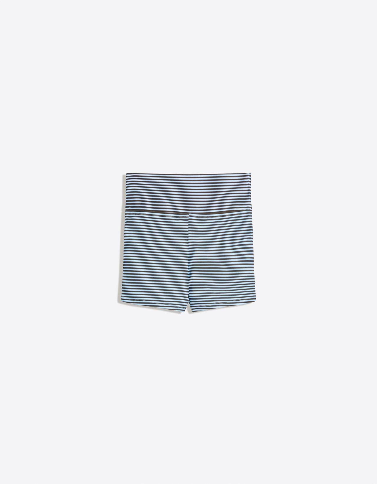 Striped bikini culottes — Blue