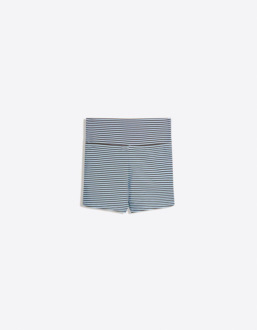 Slip bikini culotte-Azzurro