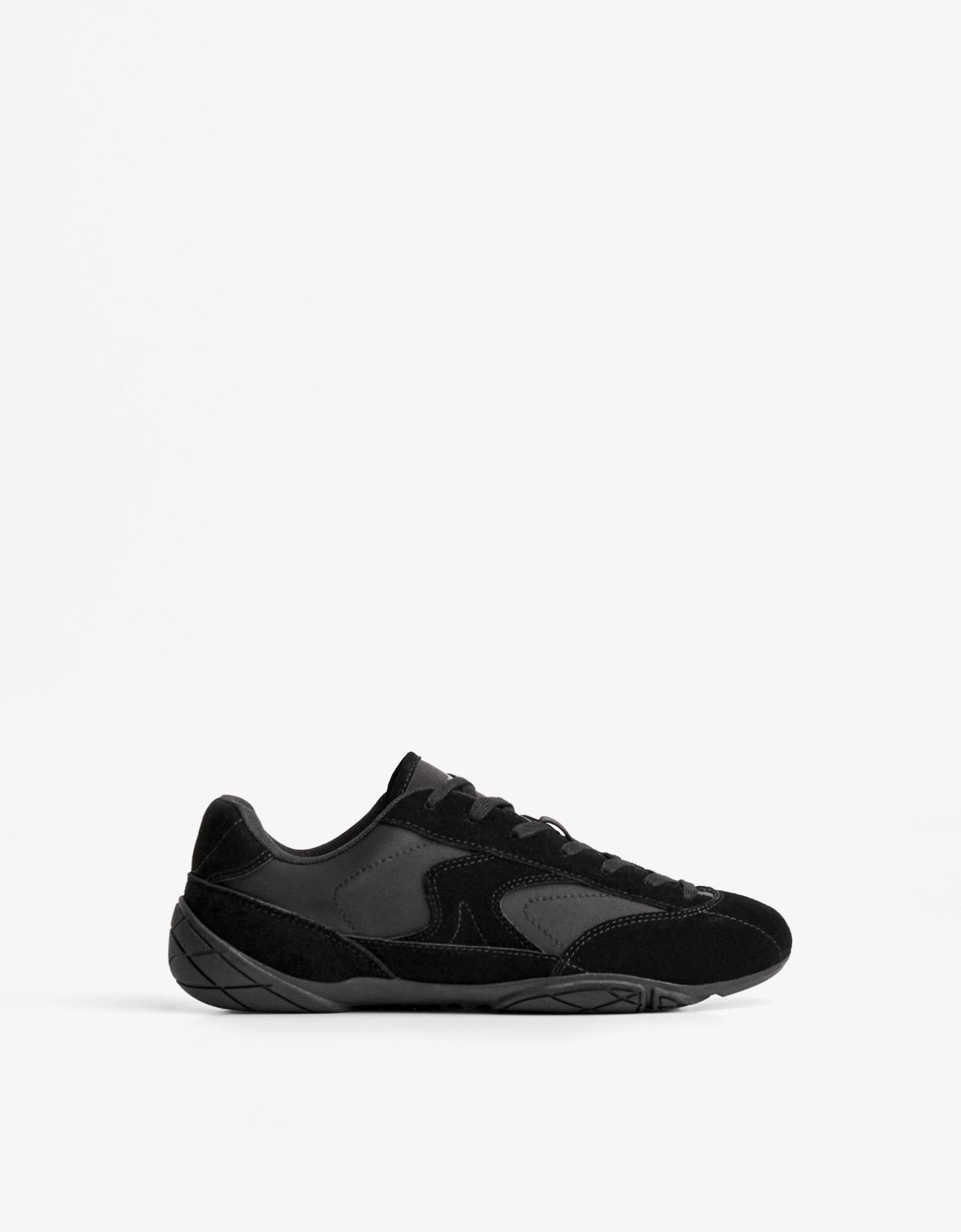 Bershka cienkie buty sportowe czarny
