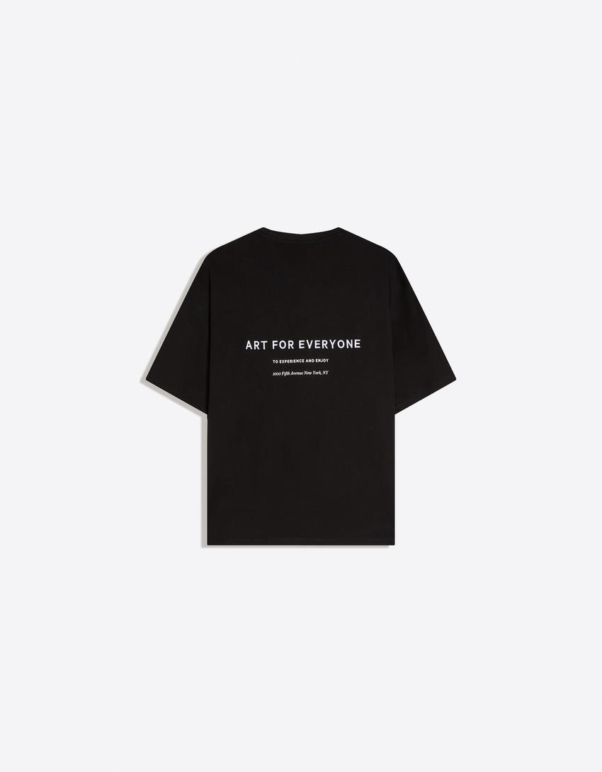 The Met print short sleeve T-shirt-Black