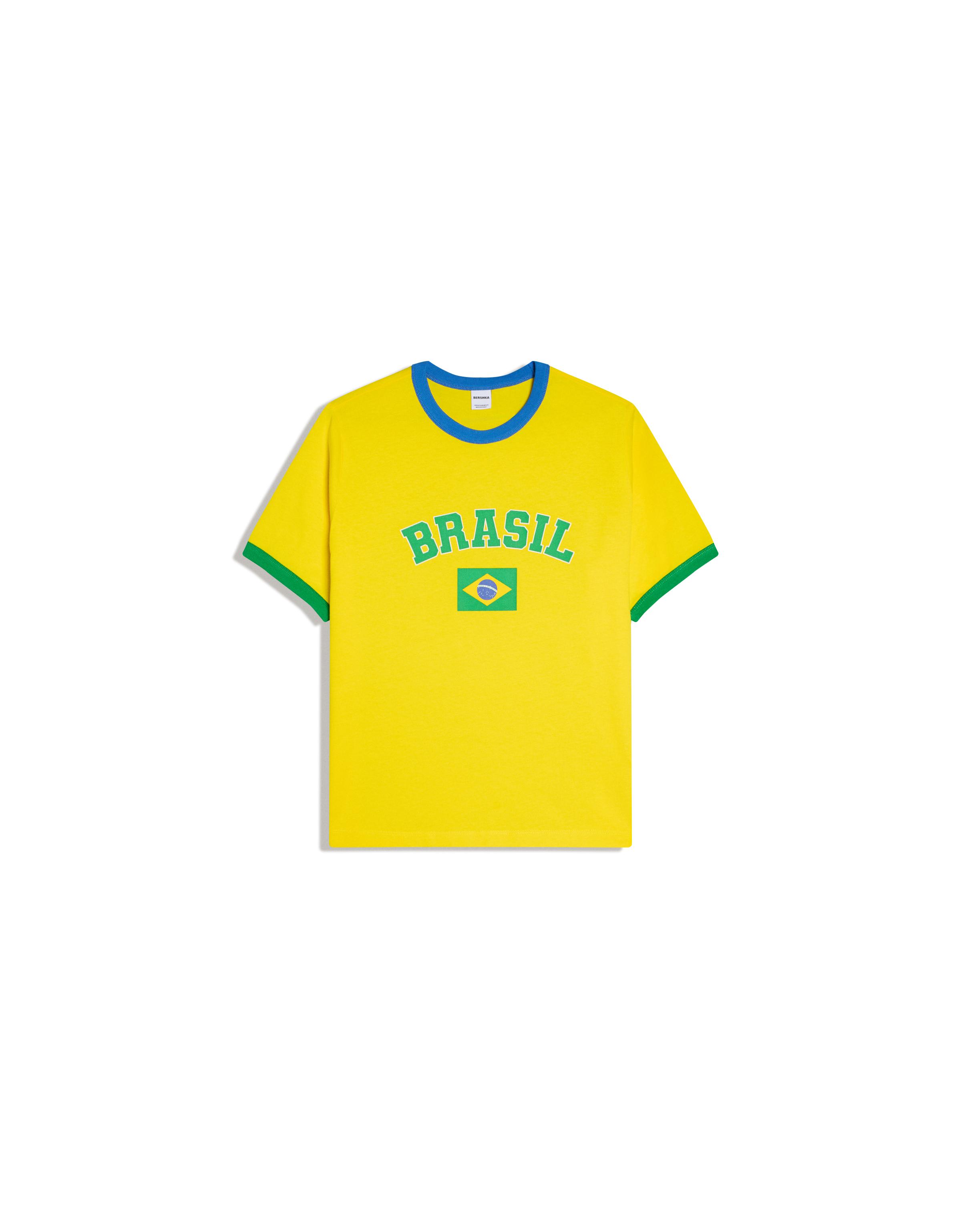 Slim fit printed T-shirt — Yellow