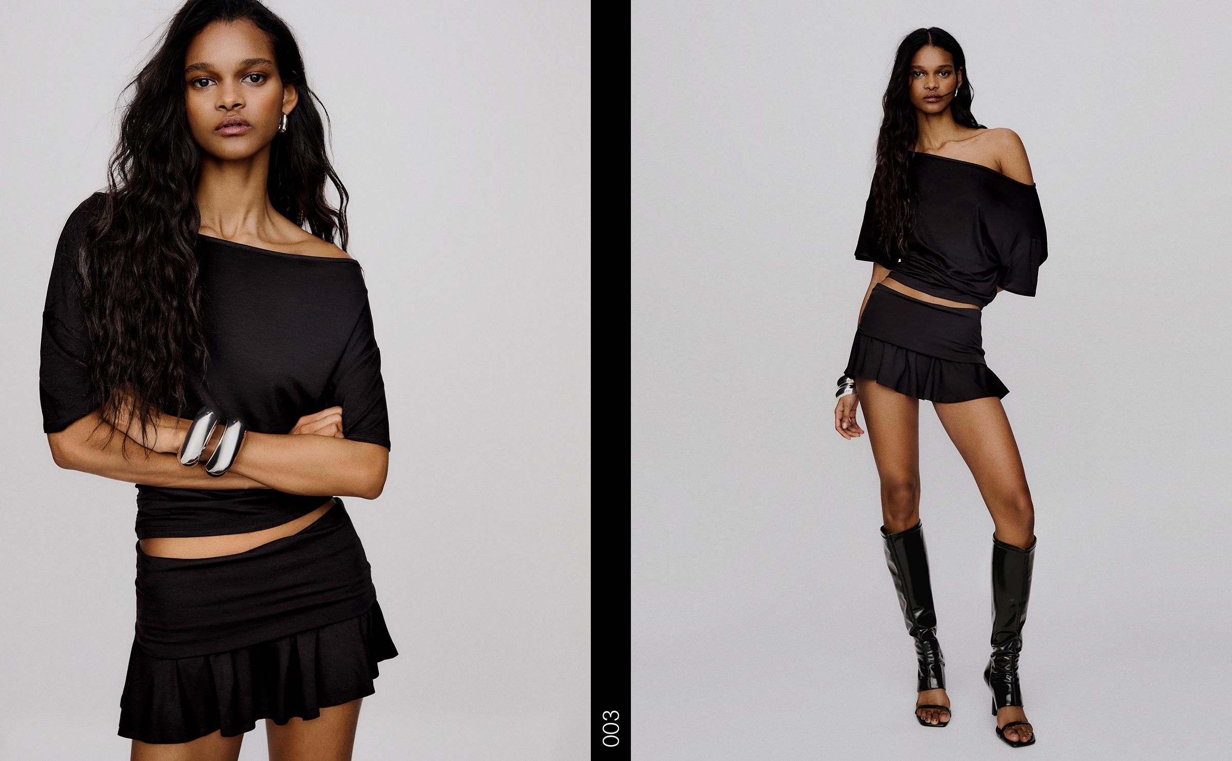 Çift beli volanlı mini etek - Görsel 68