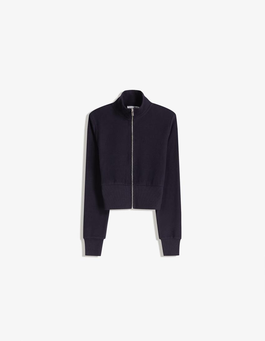 Sweat zippé-Marine