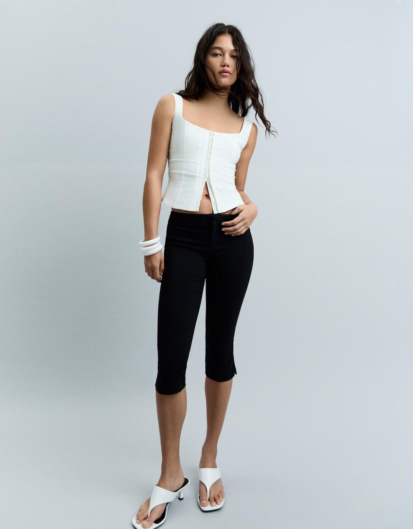 Top corsetero bengalina-Blanco