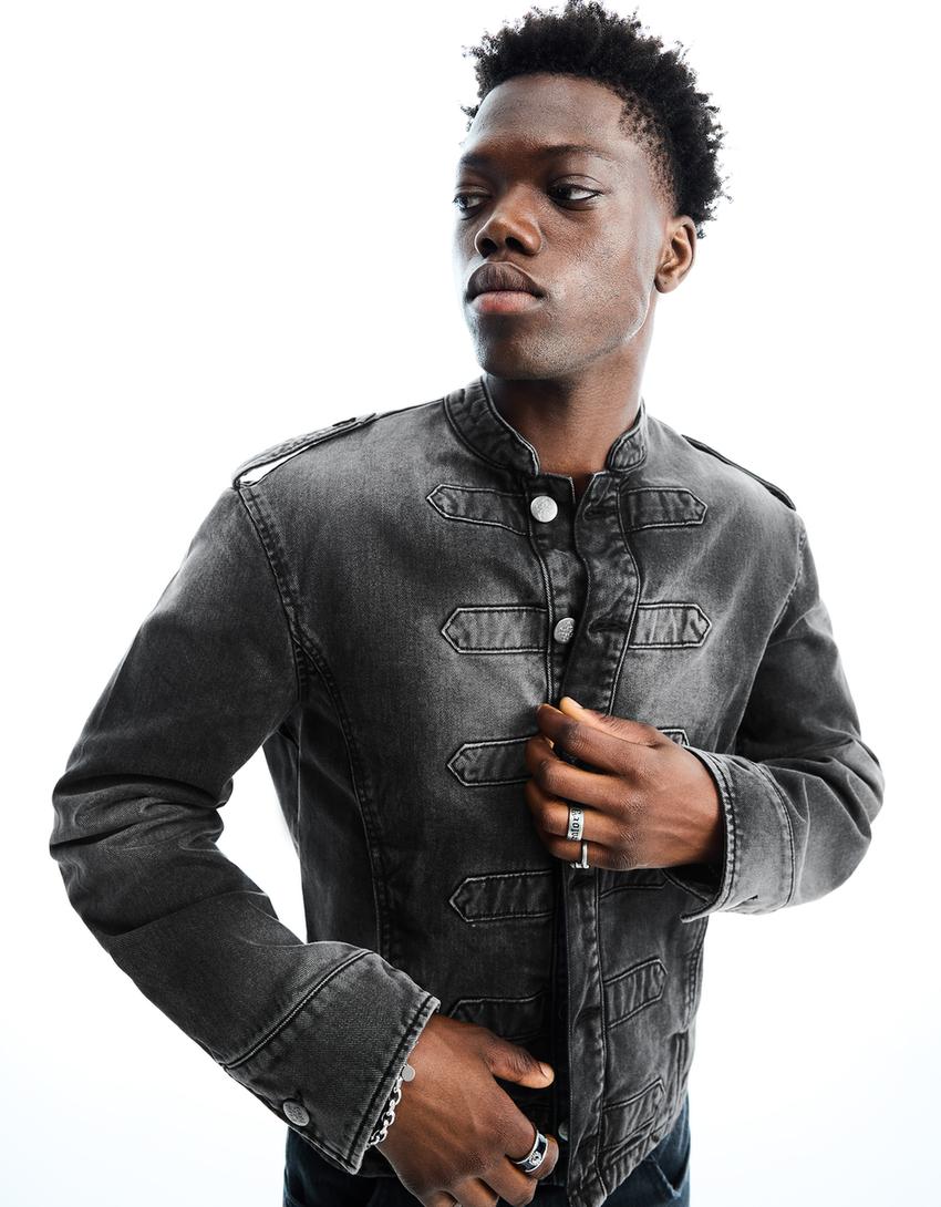 Button-up jacket-Black