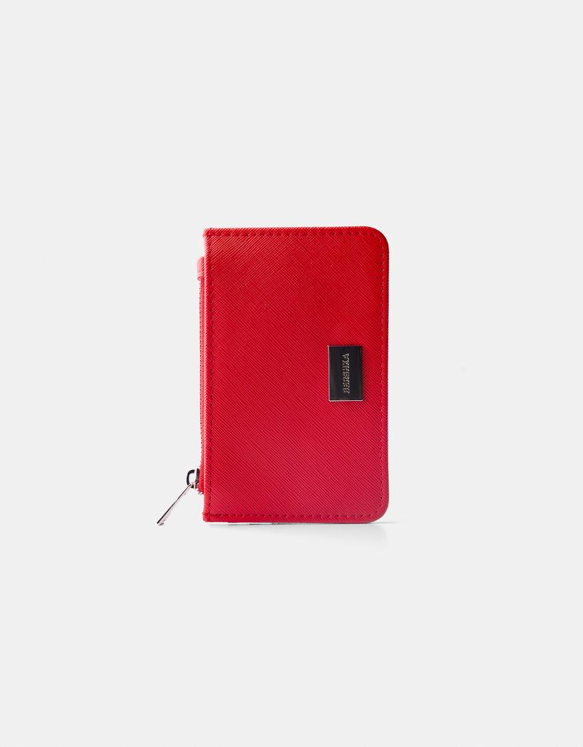 Porta-cartões saffiano-Vermelho-1