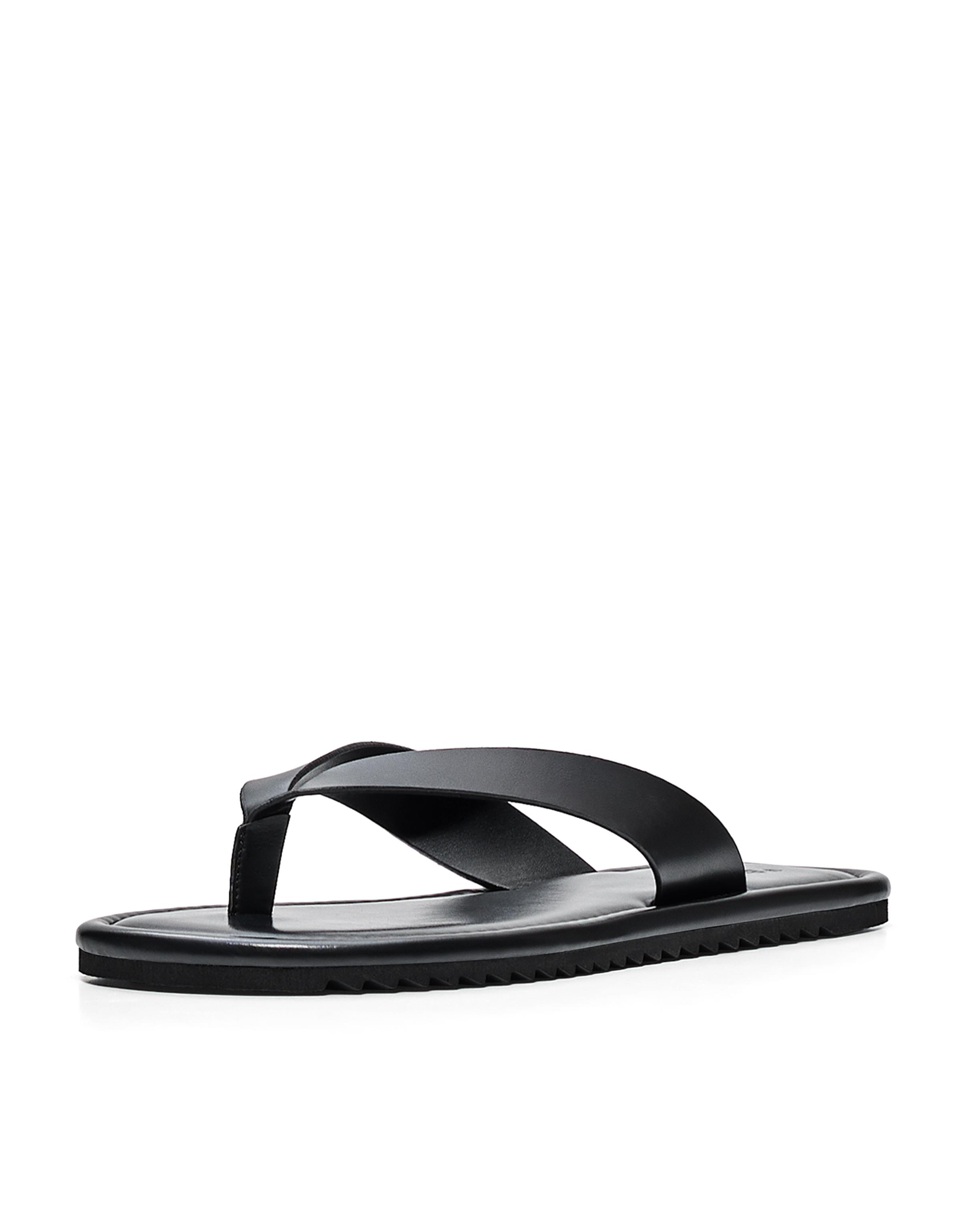 Thong strap sandals — BLACK