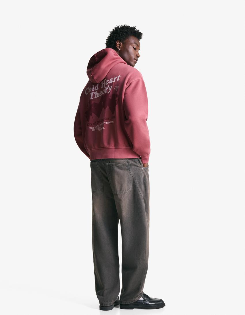 Baggy Balloon Jeans-Braun