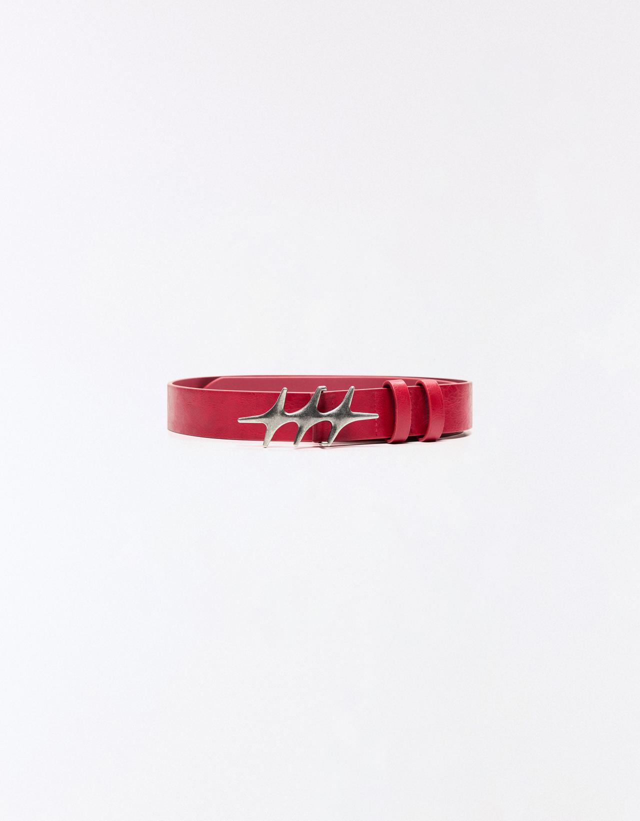 Star buckle belt — Red