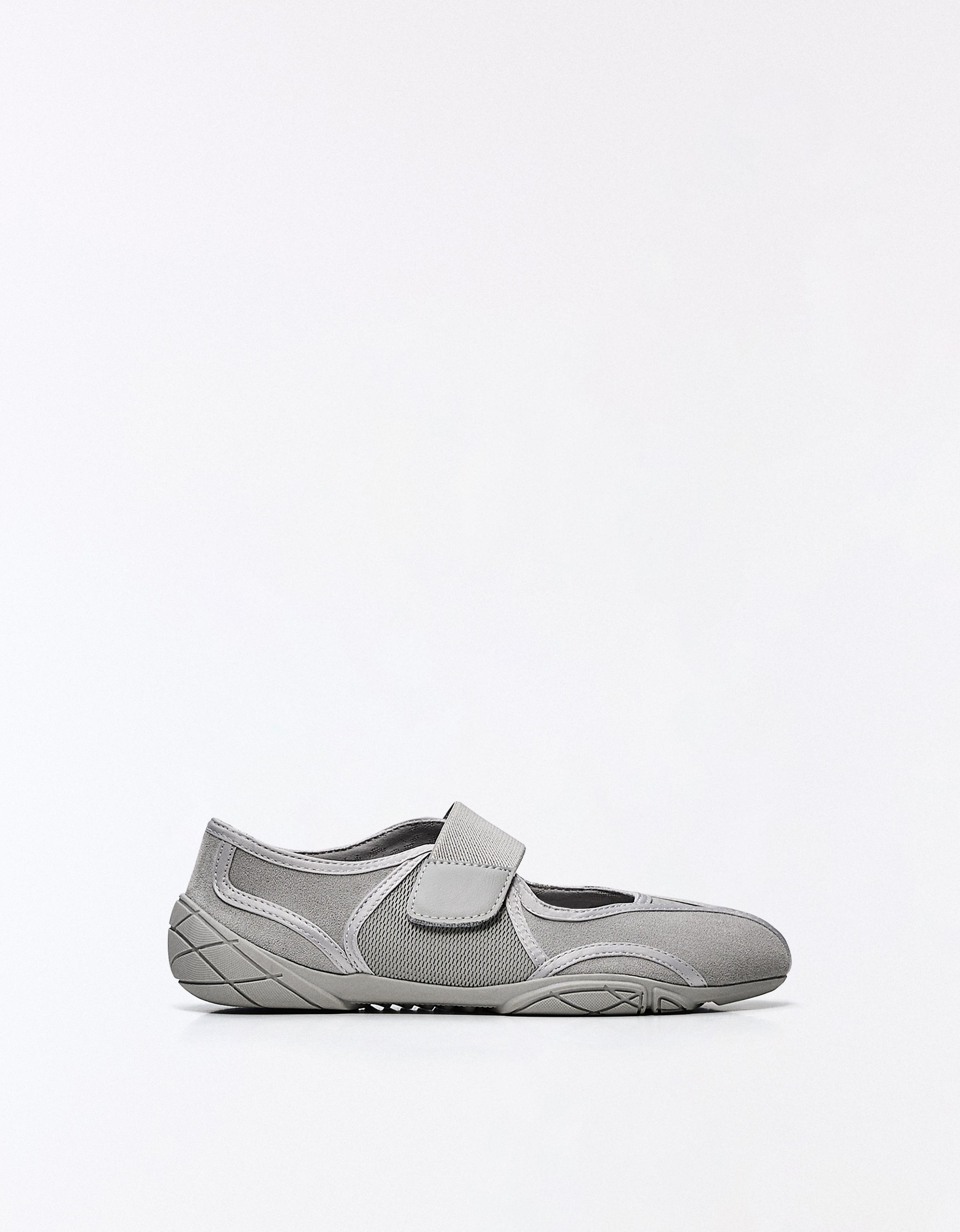 SPORTS BALLET PUMPS — Grey