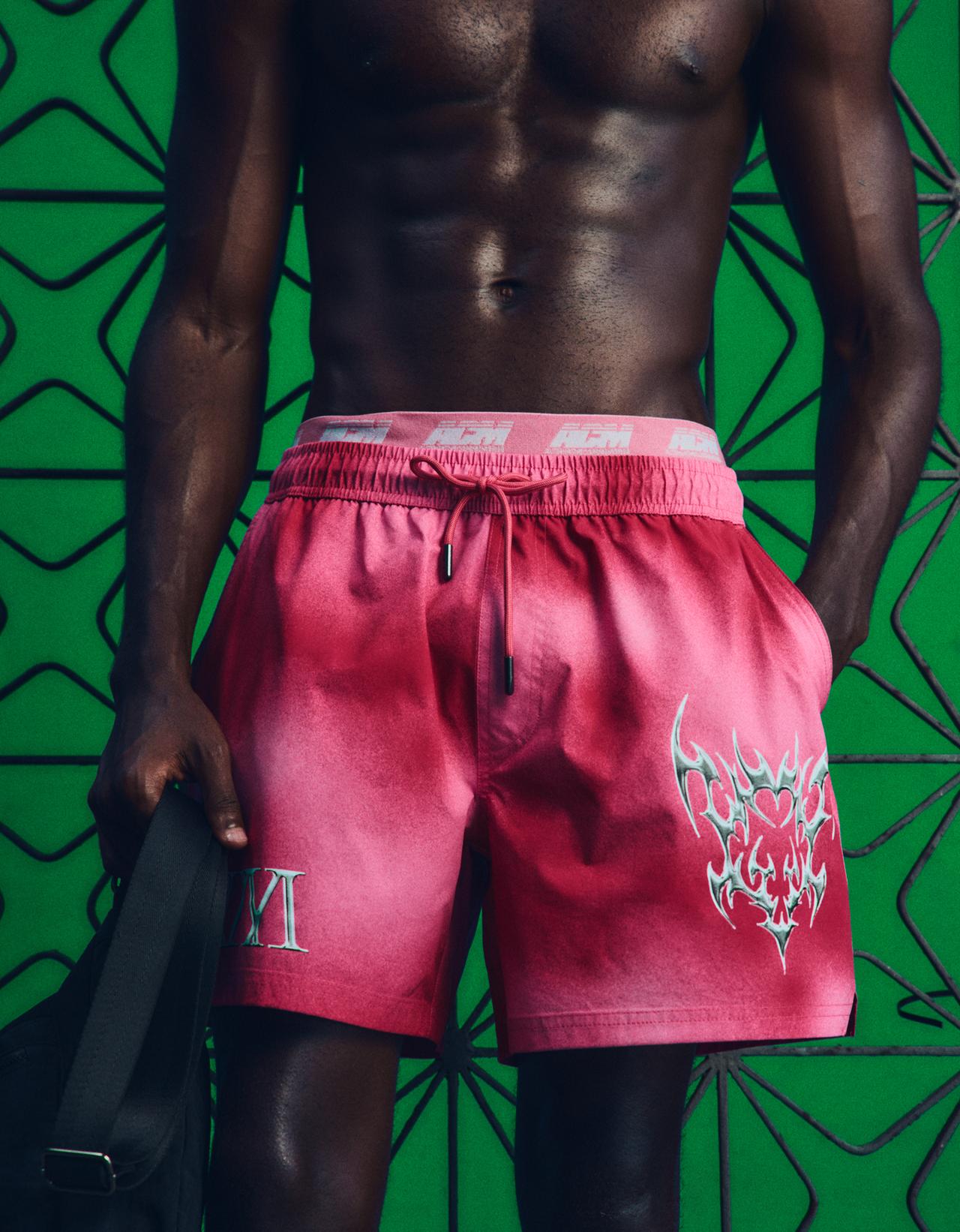 Boxy print swimsuit — Pink