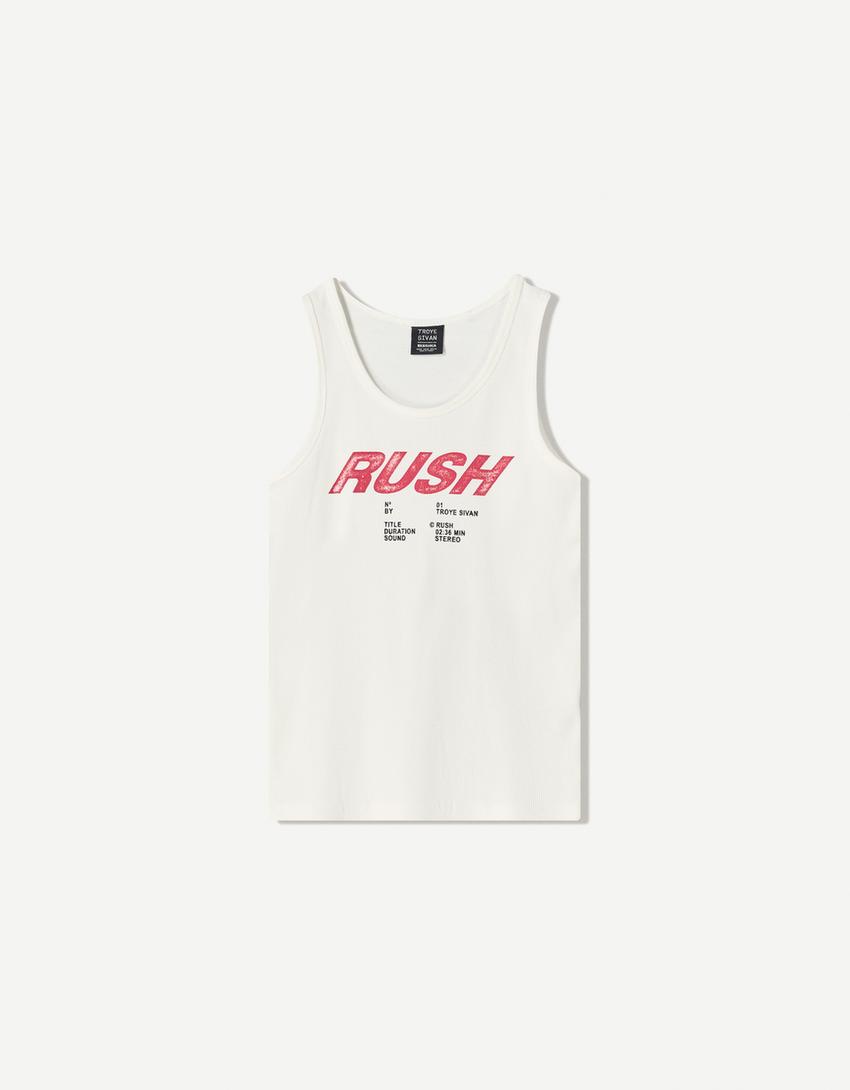 Troye Sivan ribbed strappy T-shirt