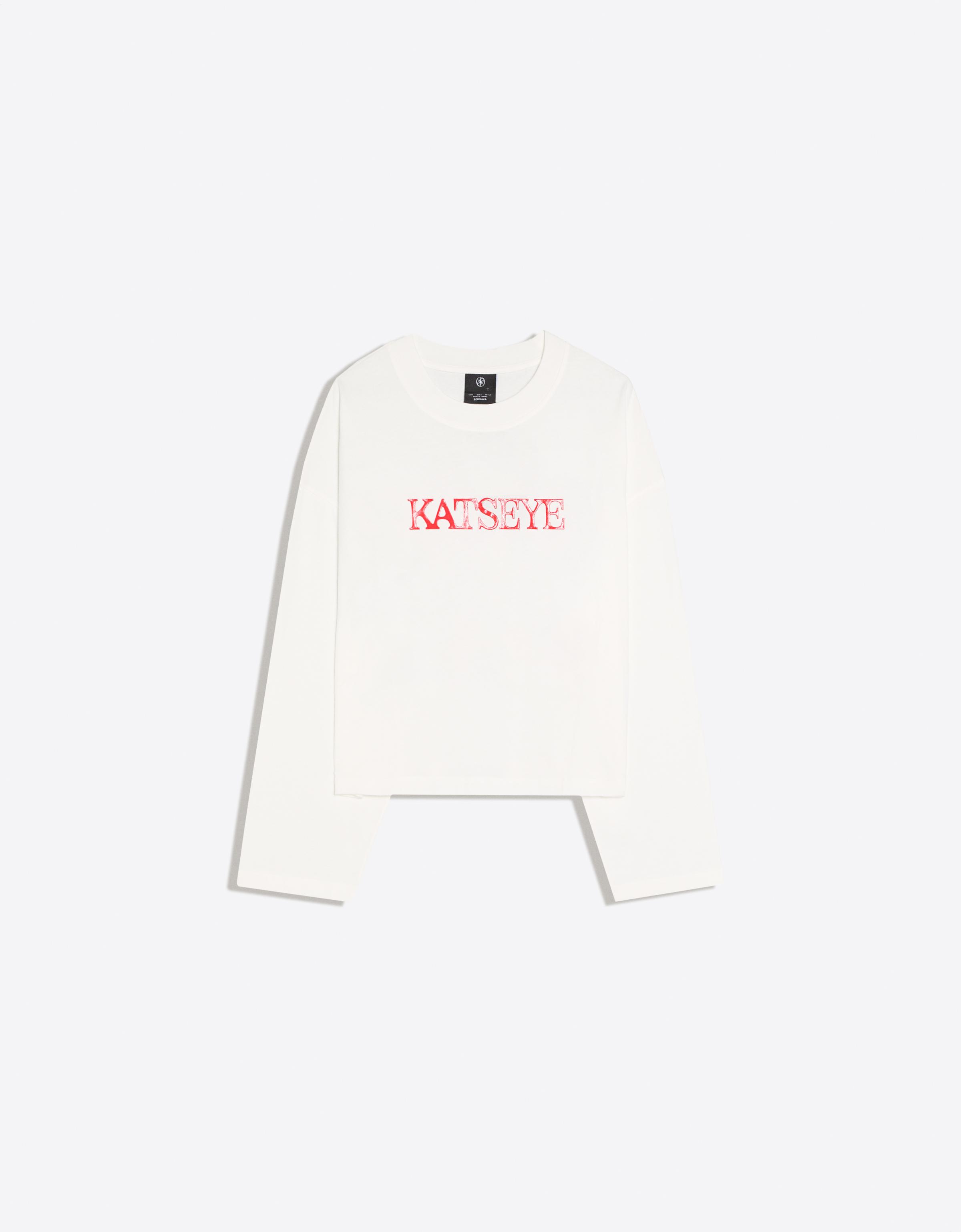 KATSEYE print long sleeve T-shirt — Off white