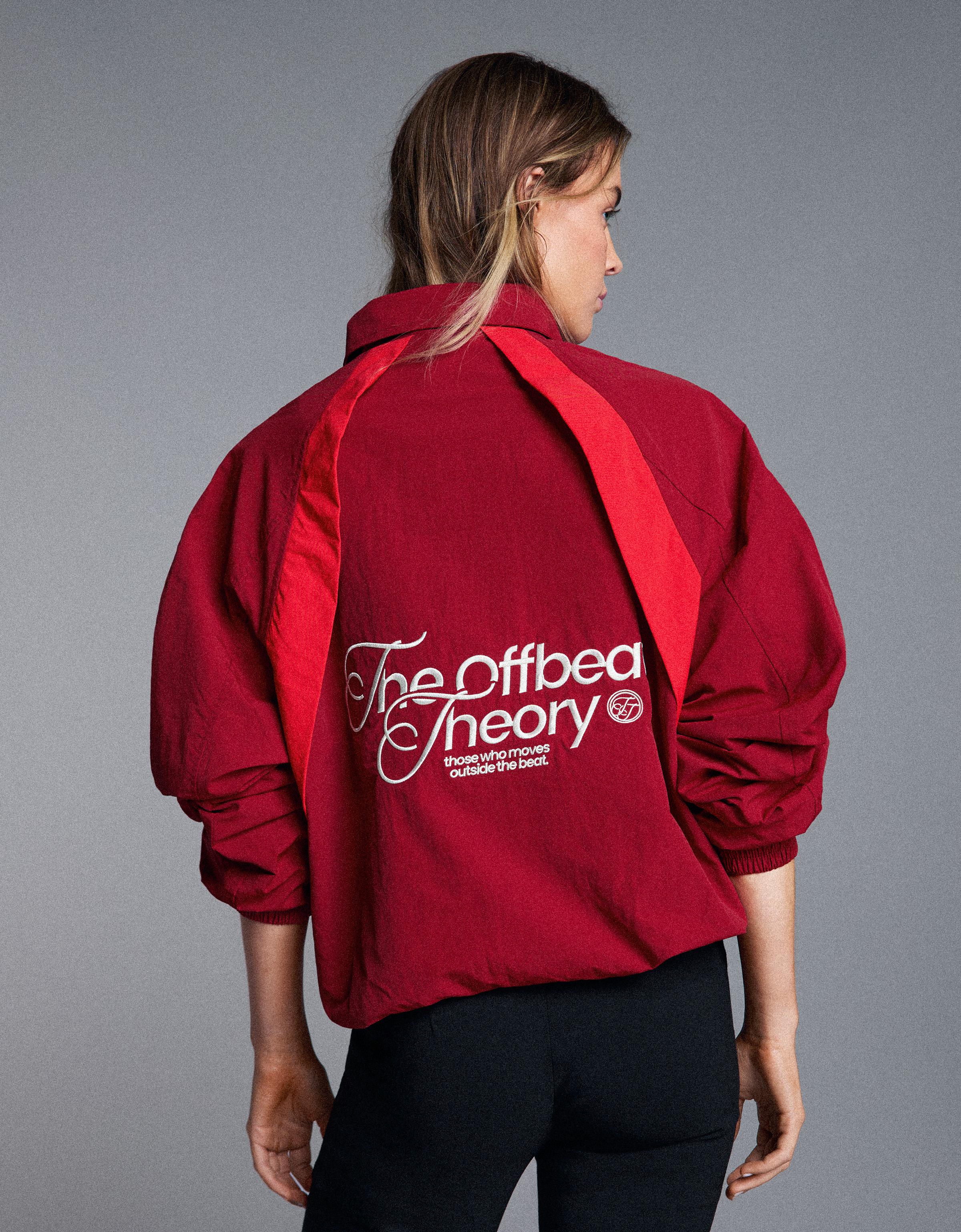 Embroidered lightweight jacket — Burgundy