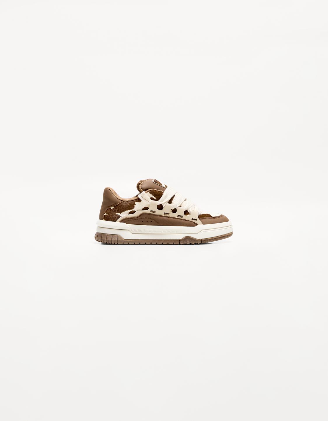 Skater-sneakers med dyreprint