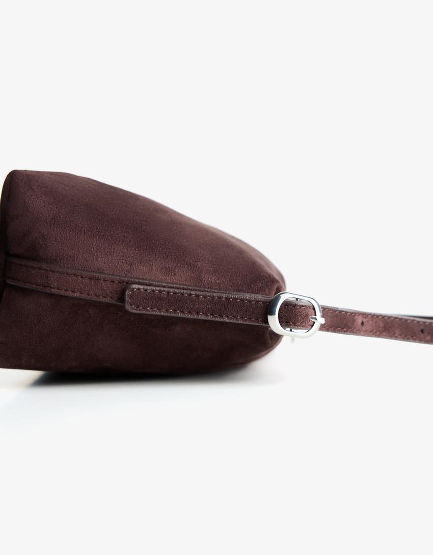 Mini-Tasche in Wildlederoptik-Braun-1