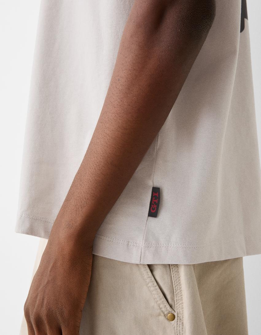 T-shirt Volkswagen Golf manches courtes boxy fit-Camel-6