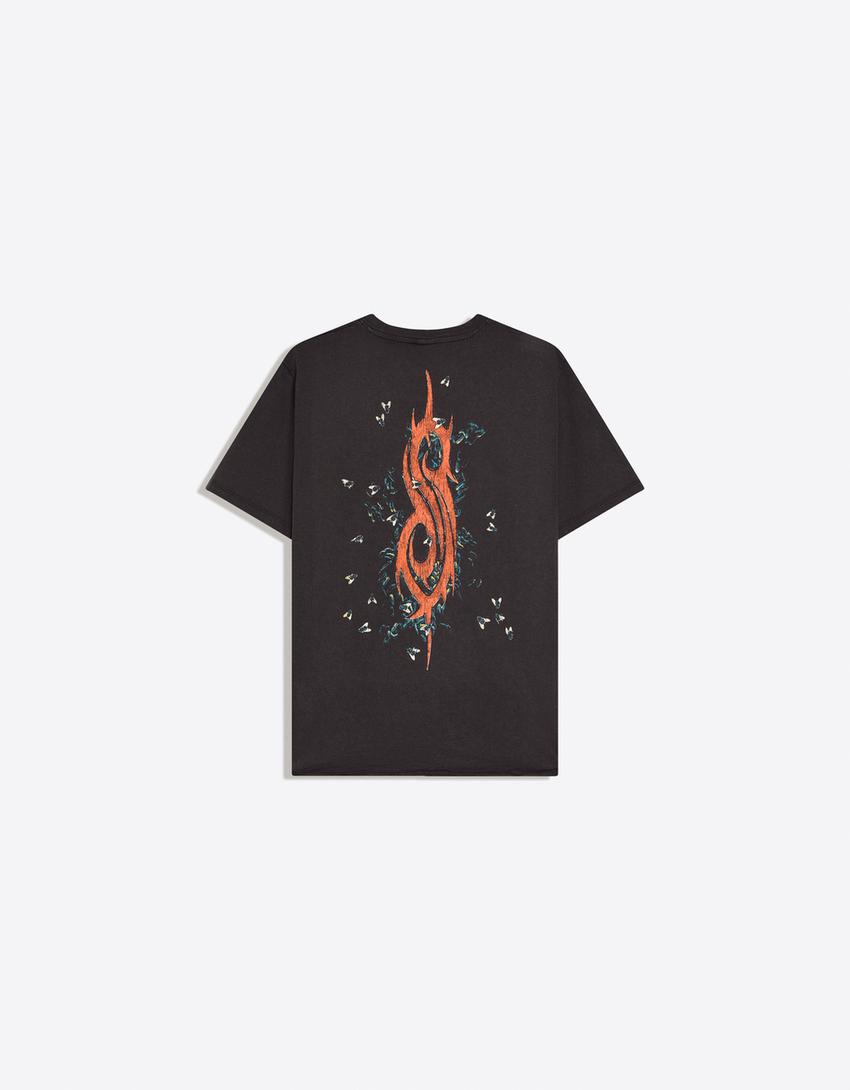 T-shirt manches courtes regular fit Slipknot-Gris