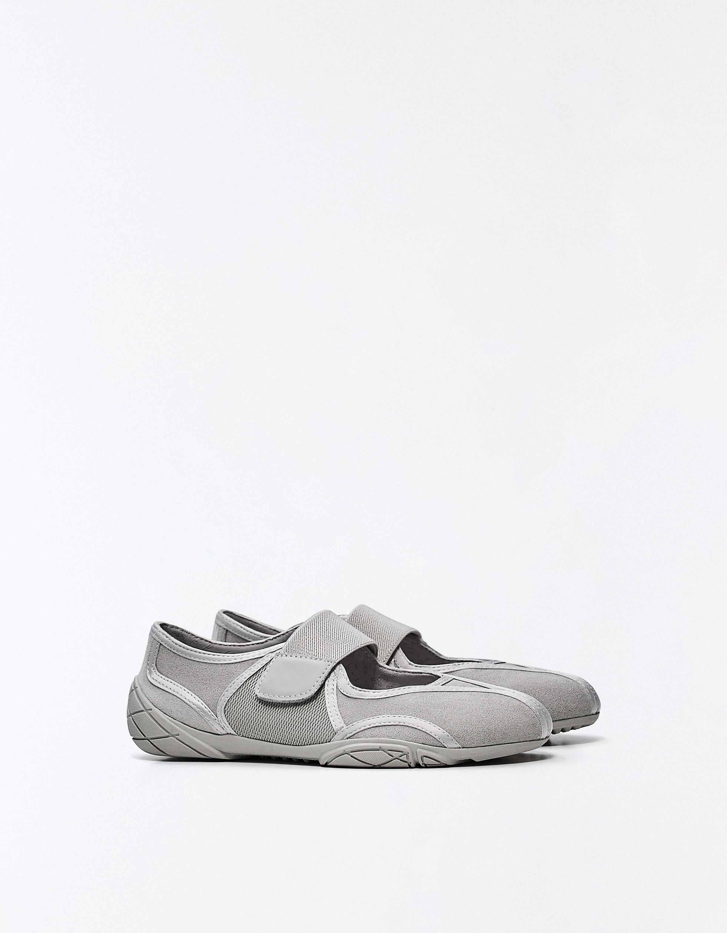 SPORTS BALLET PUMPS — Grey