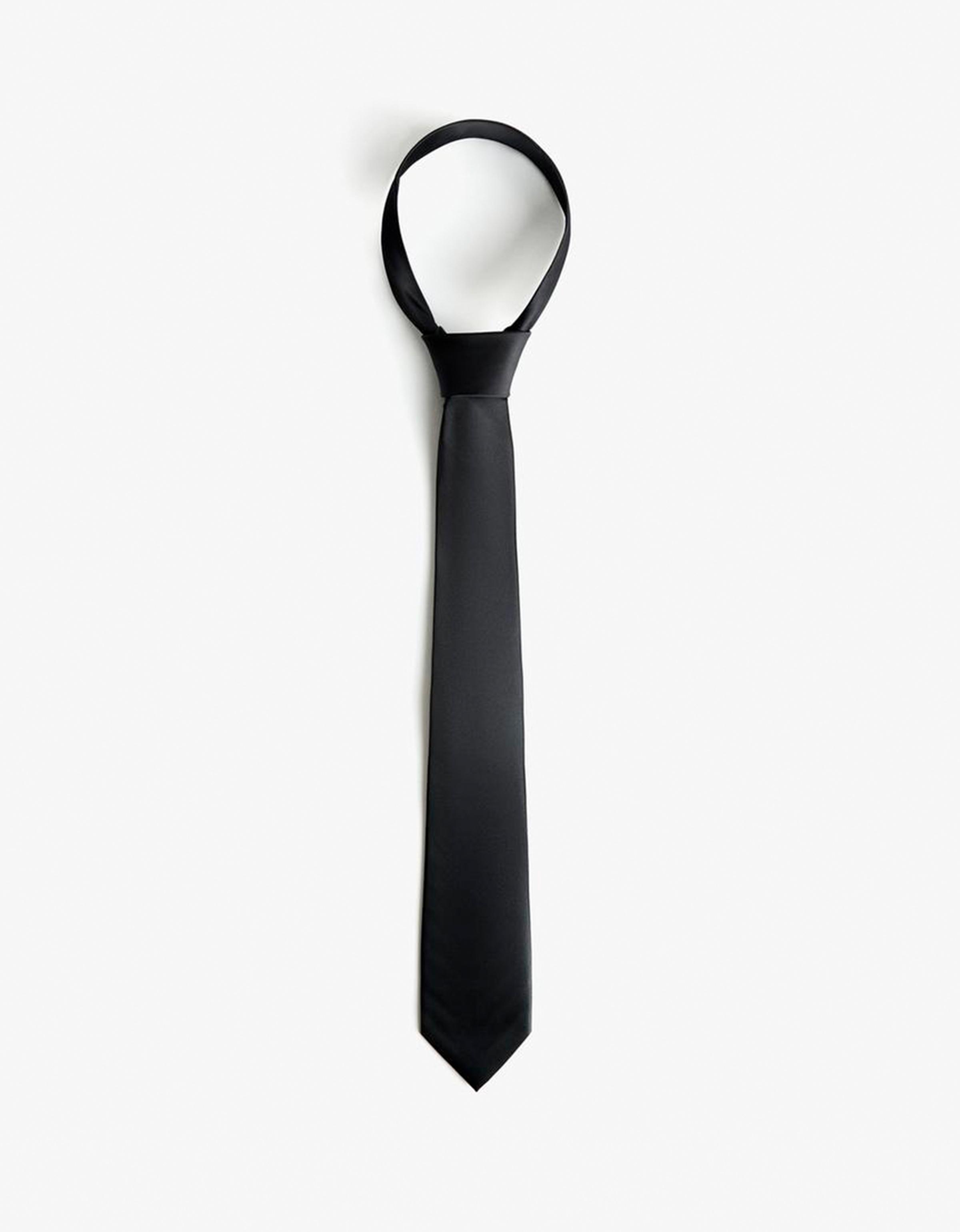 Plain tie — Black