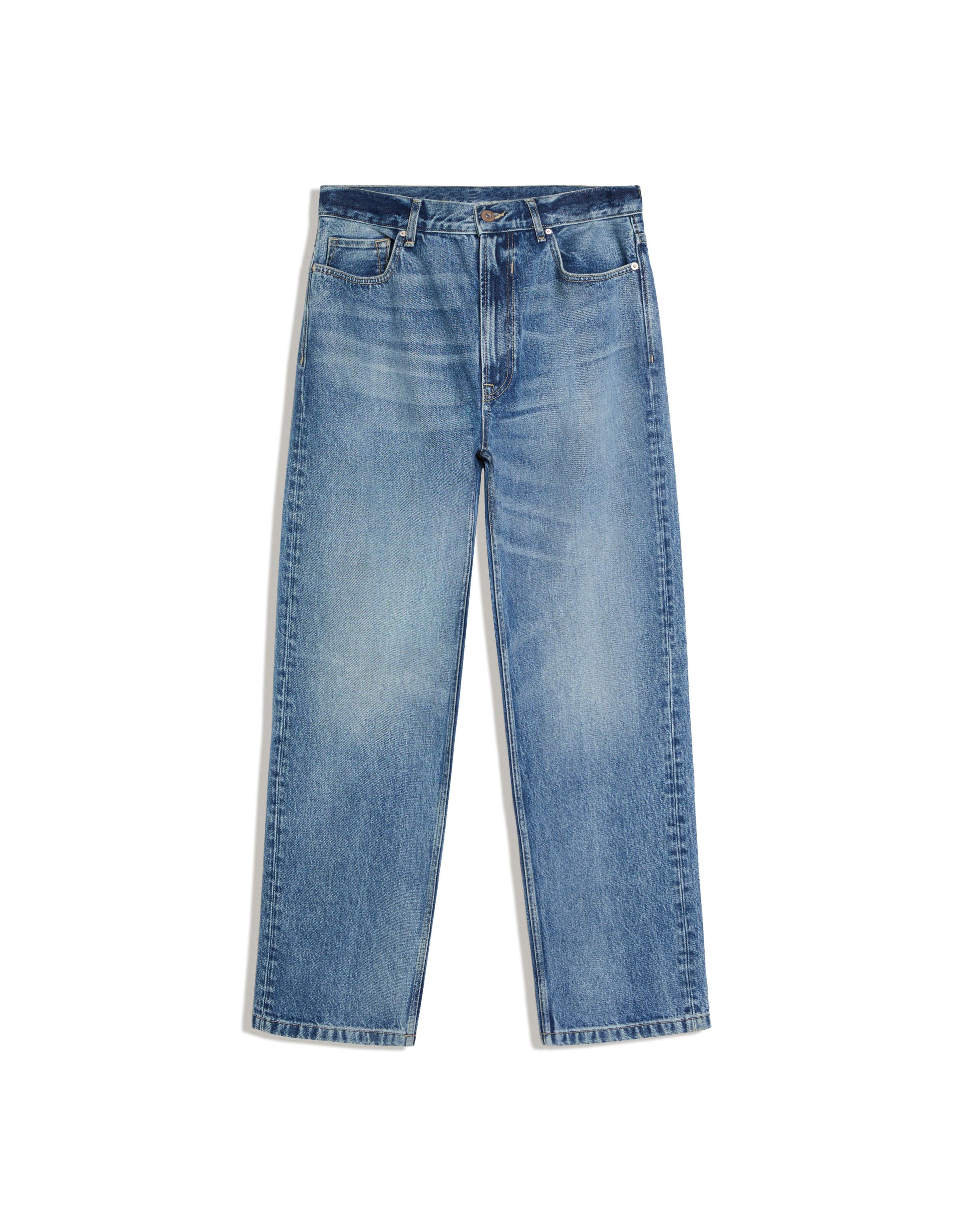 Straight wide-leg jeans — Light blue