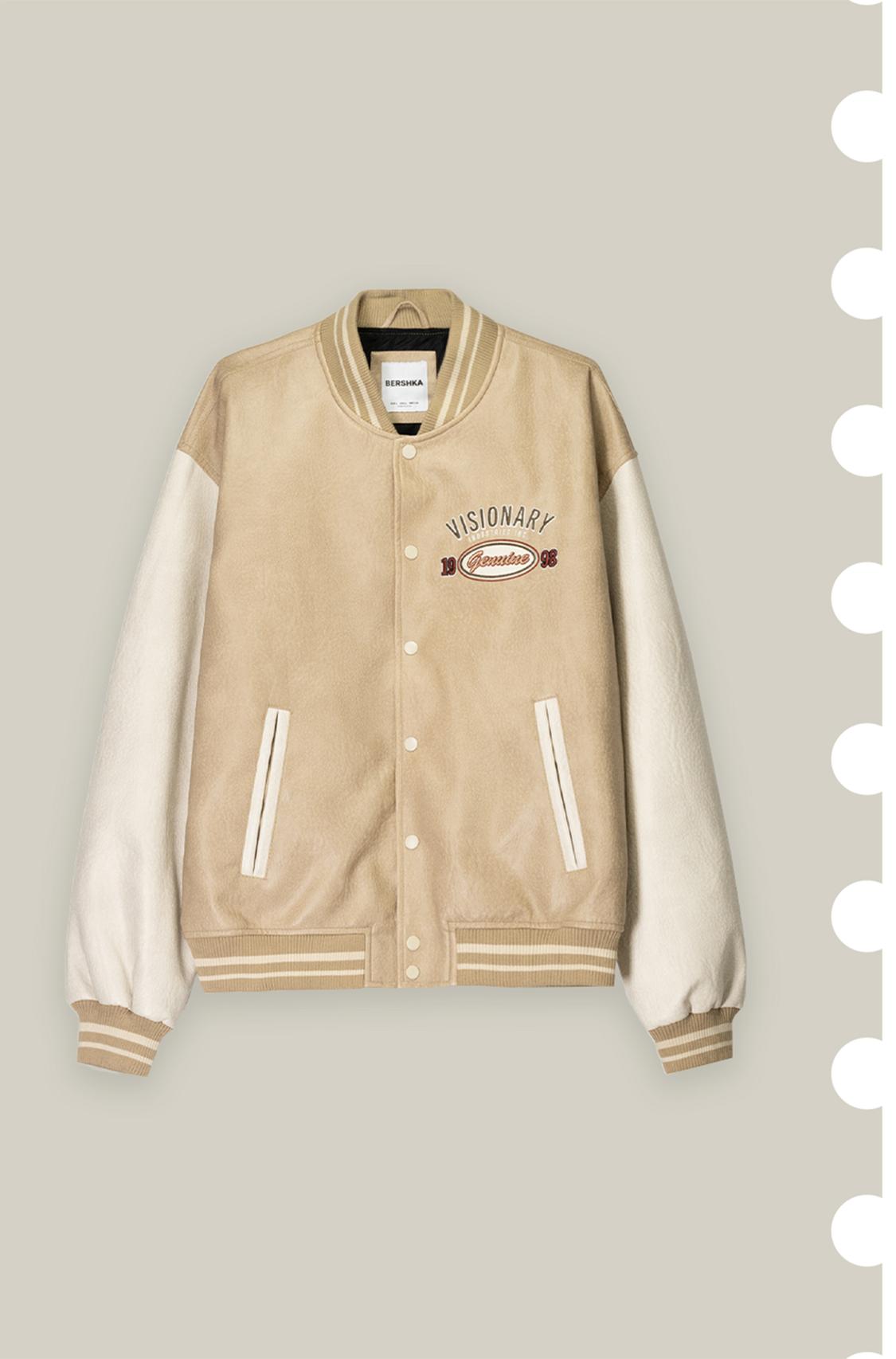 Retro leather effect jacket
