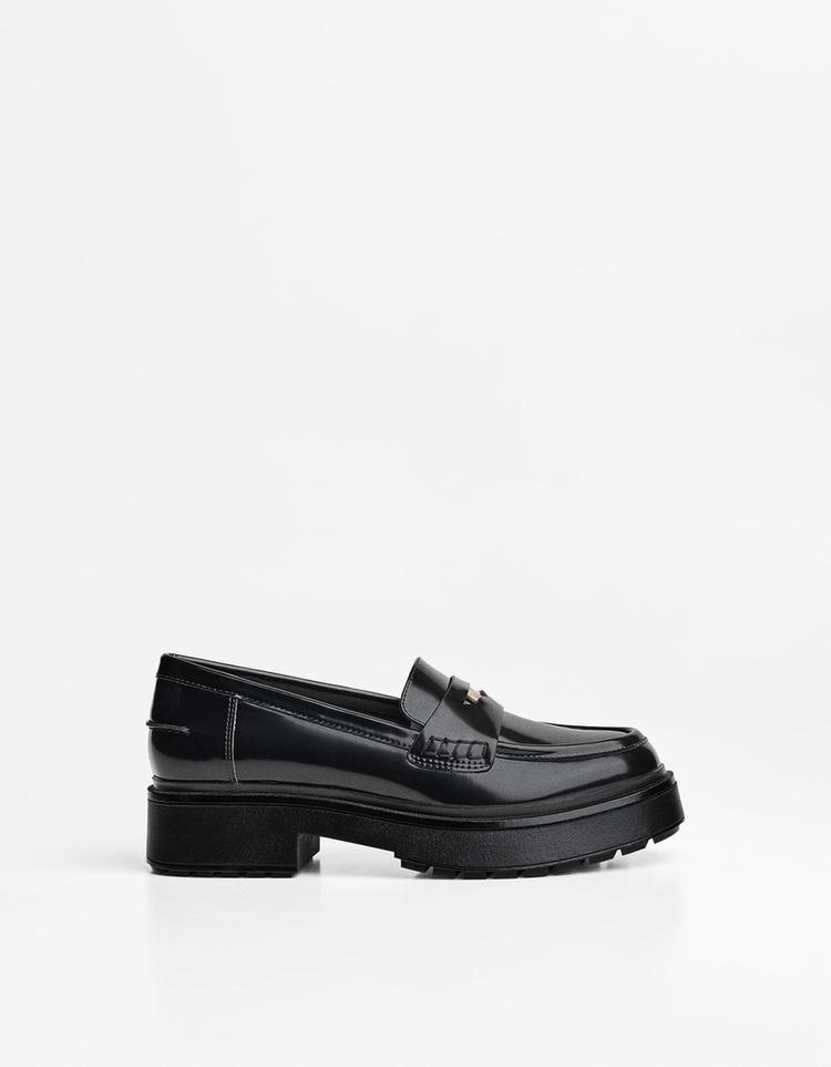 Chunky sole loafers