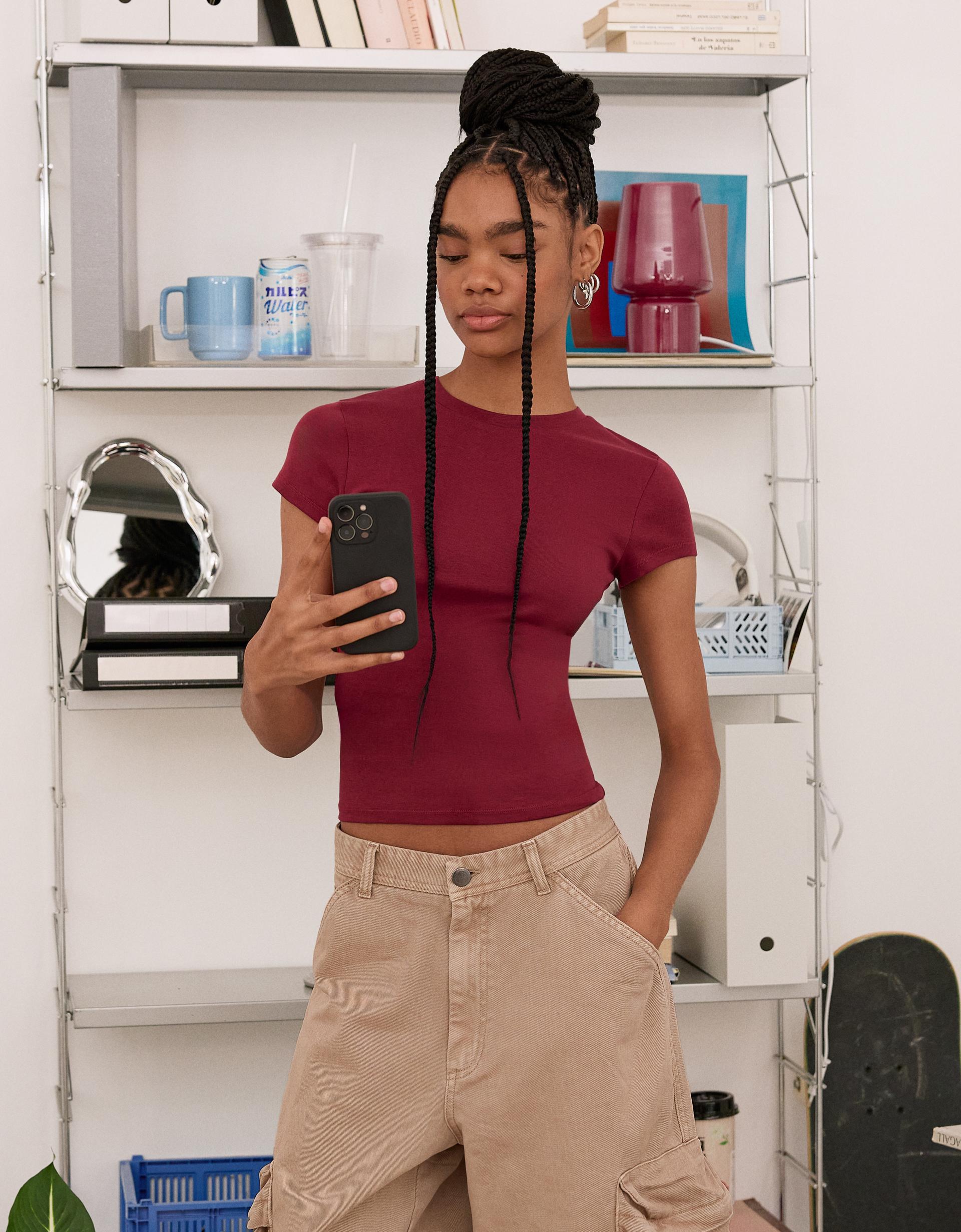 T-Shirt Ragazze Con Maniche A Sbuffo - Cotone Elastico, Estate Casual Per Bambine 4-13 Anni - Foto 3