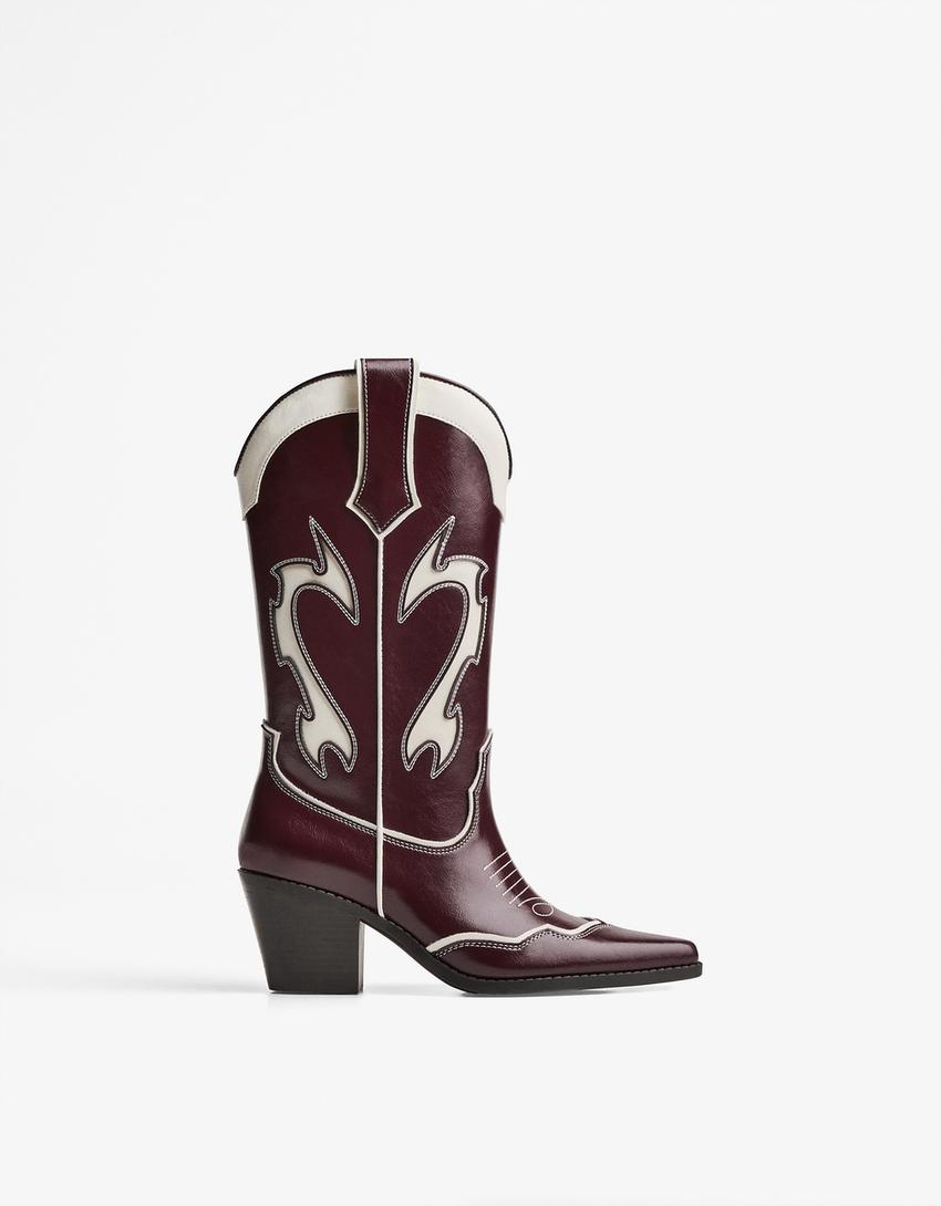 Bota tacón cowboy-Combinado