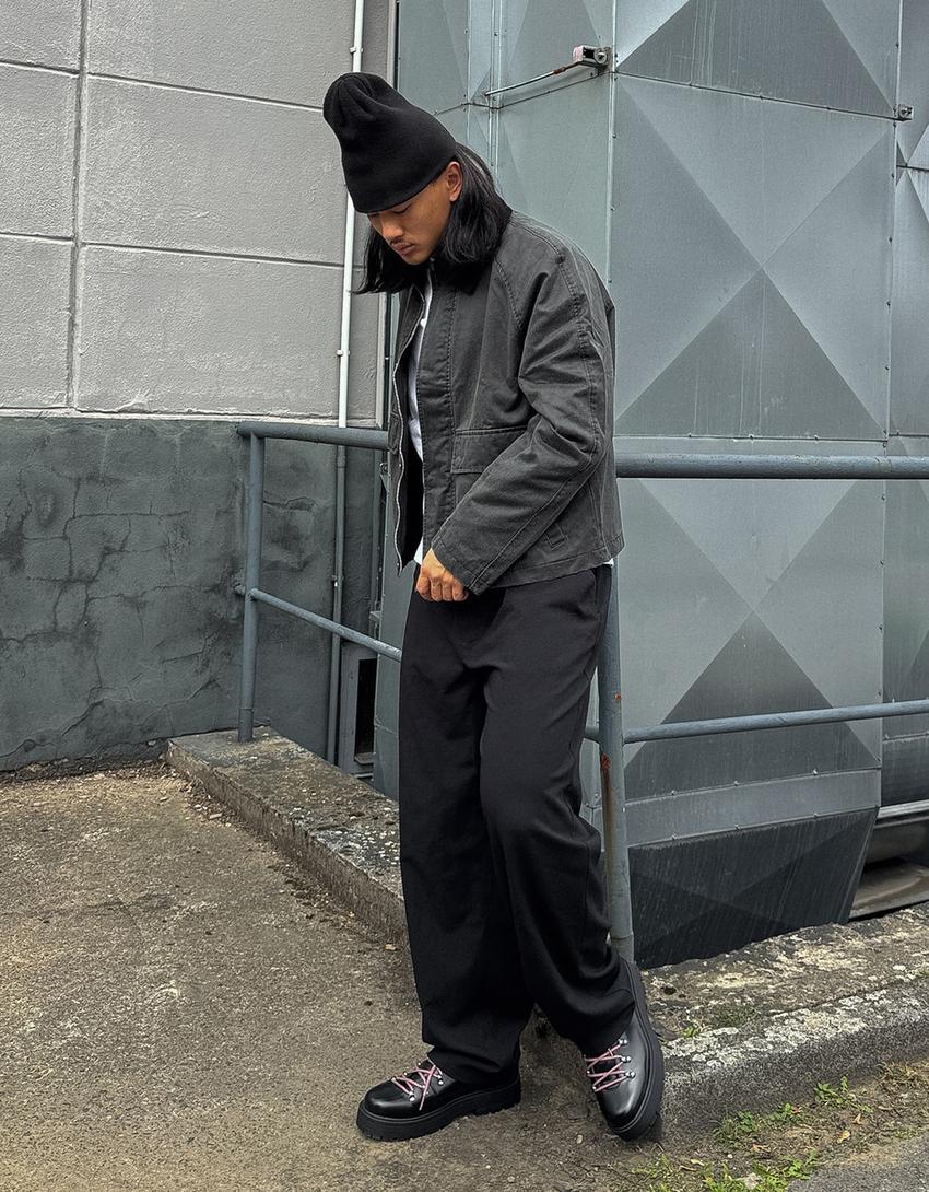 Pantalón straight jogger tailoring-Negro
