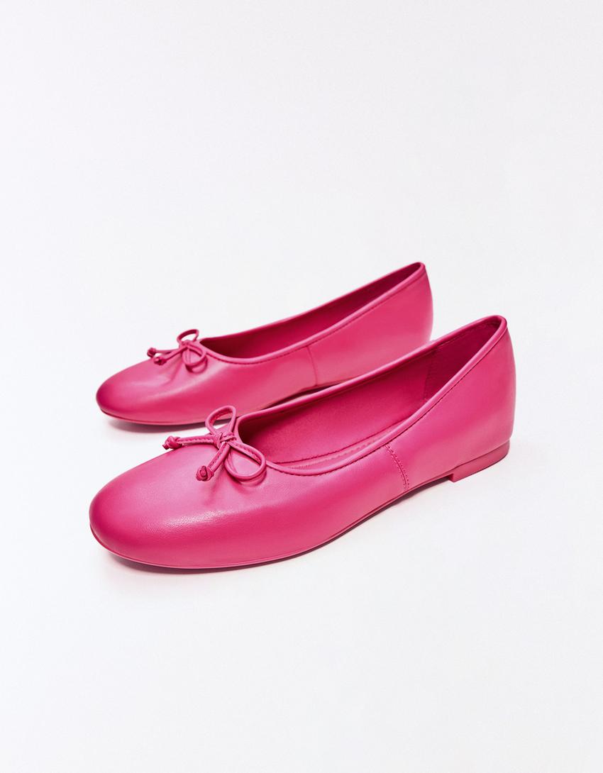 Ballerinas with bow-FUCHSIA