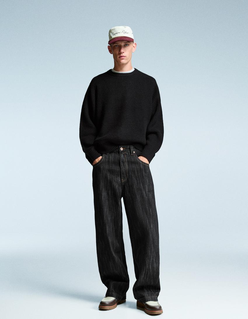 Super baggy jeans-Black-0