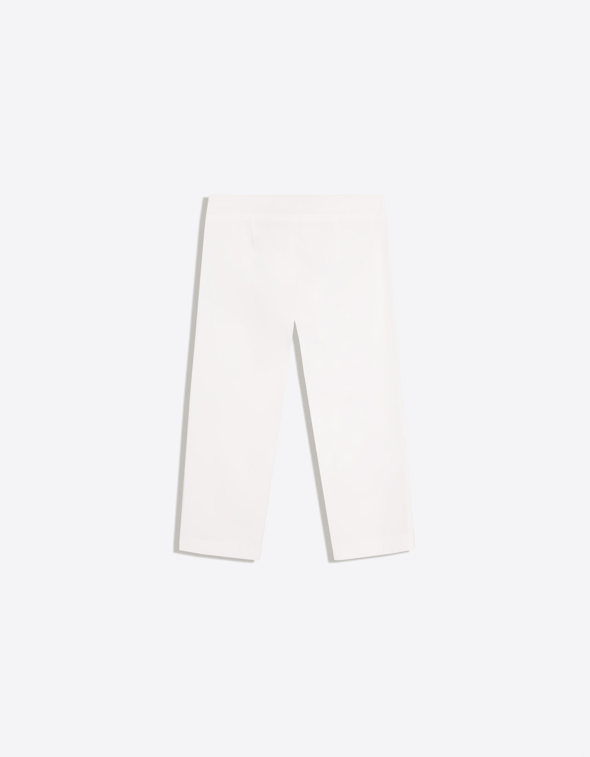 Capris with split hems — White
