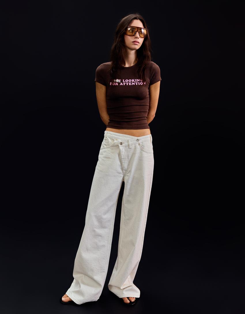 Tricou mânecă scurtă print-Ciocolată