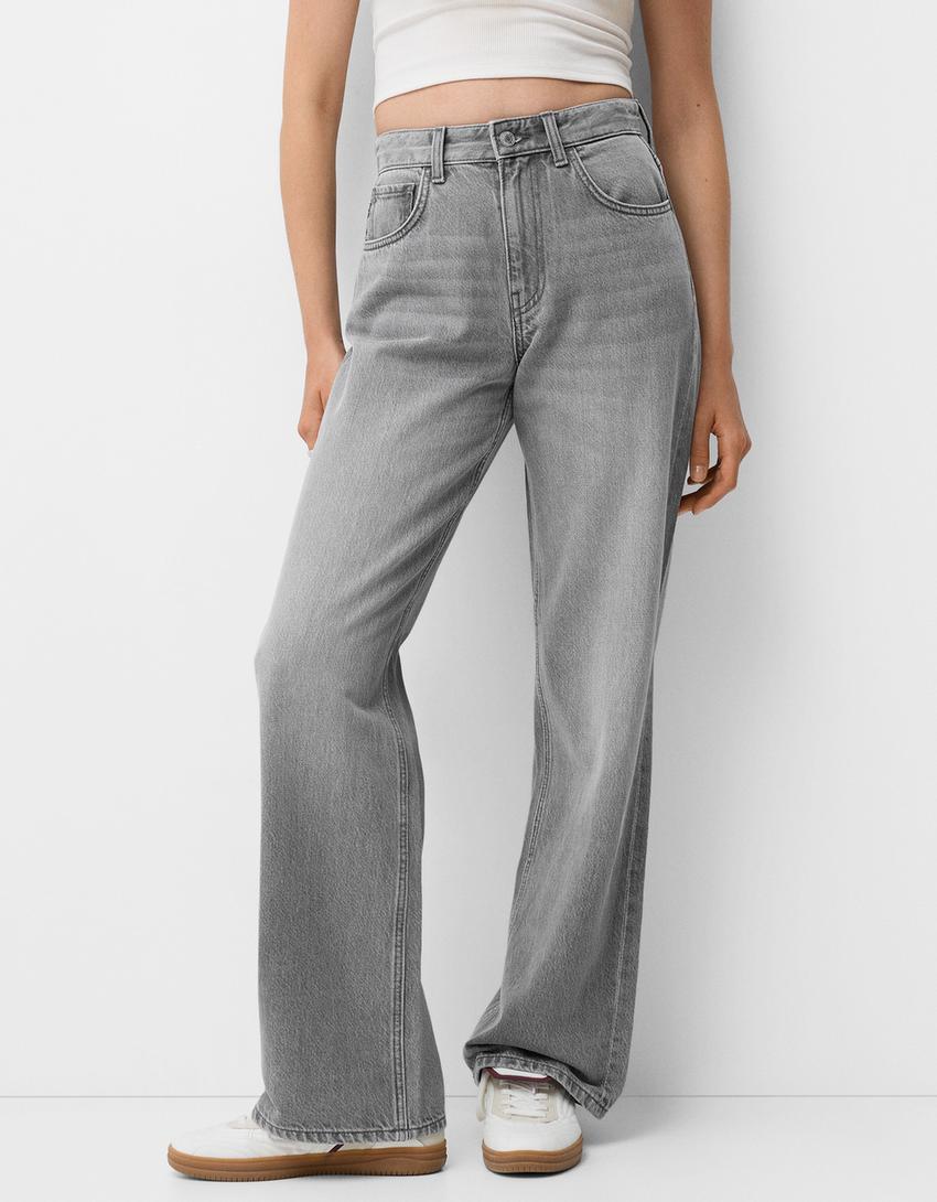 Jeans 90's wide leg-Gris foncé