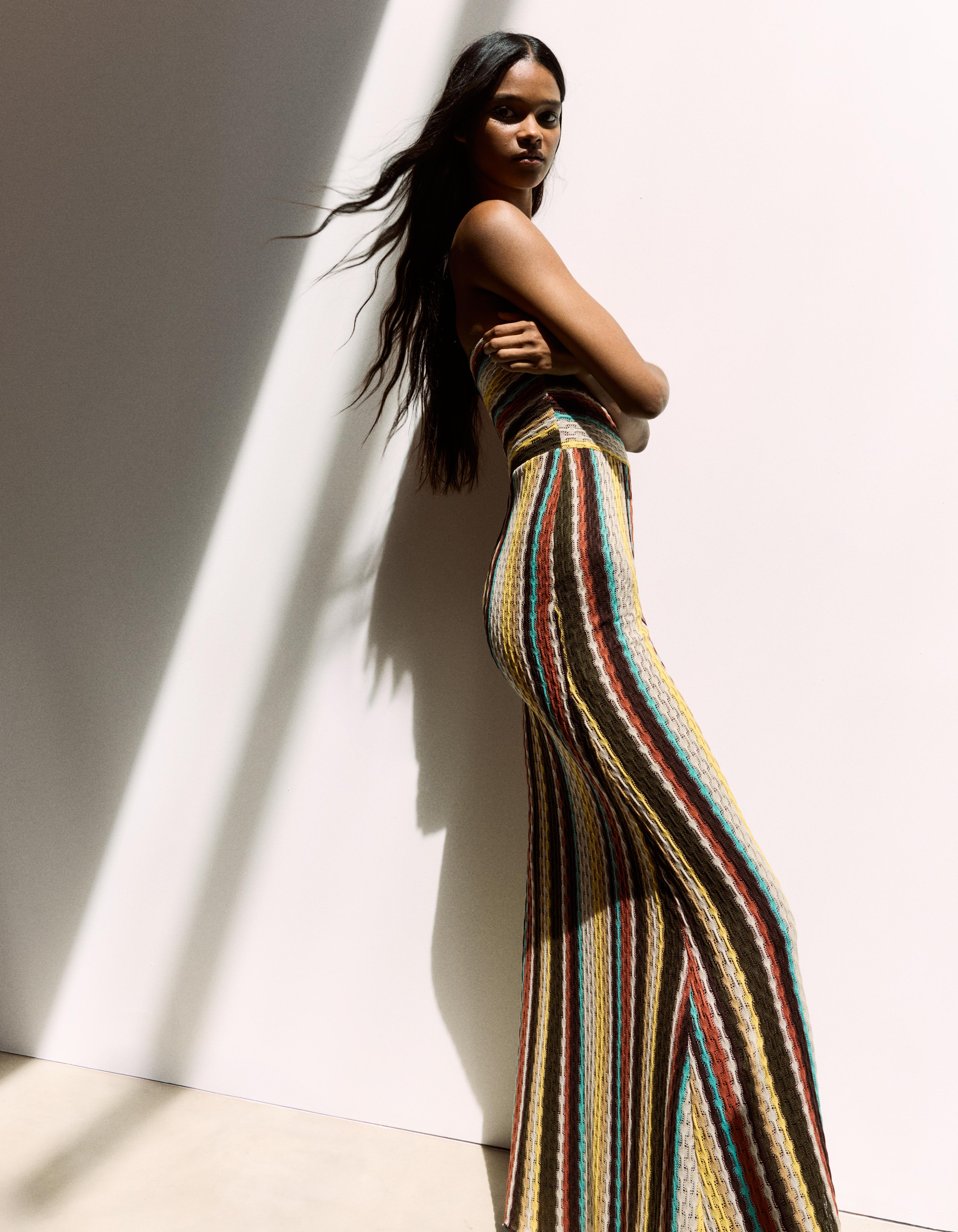 Bandeau midi dress — Brown