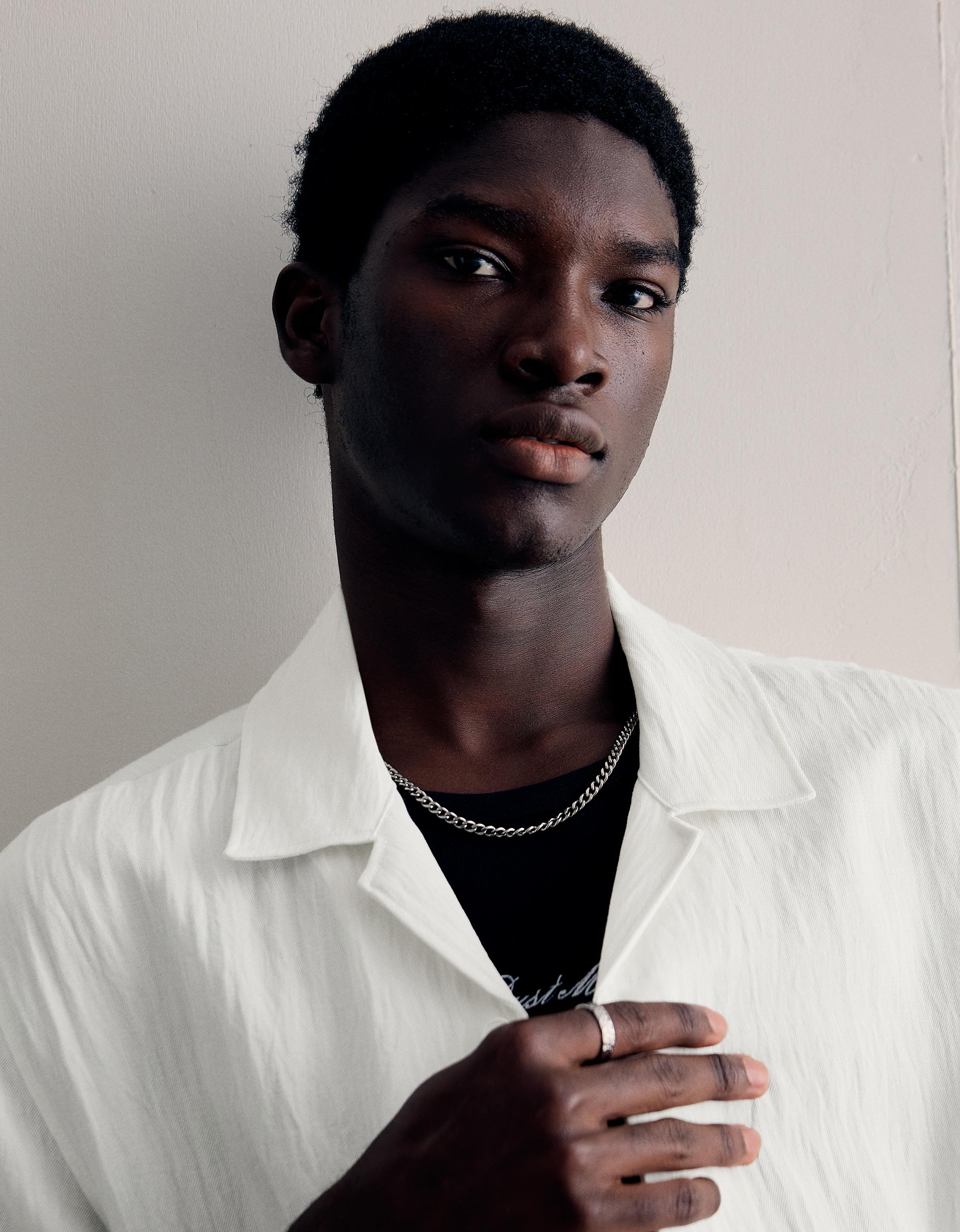 Rustic short sleeve shirt — White
