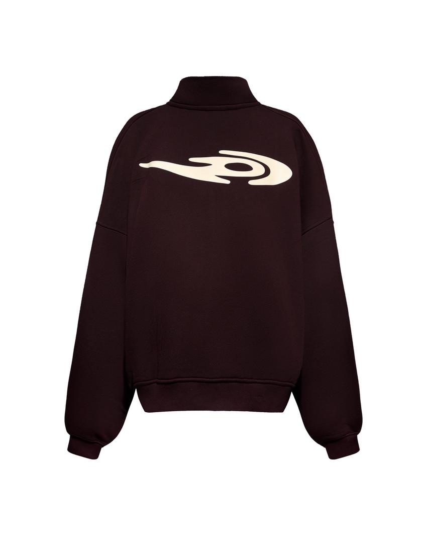 Out of core zip-up sweatshirt-Burgundy